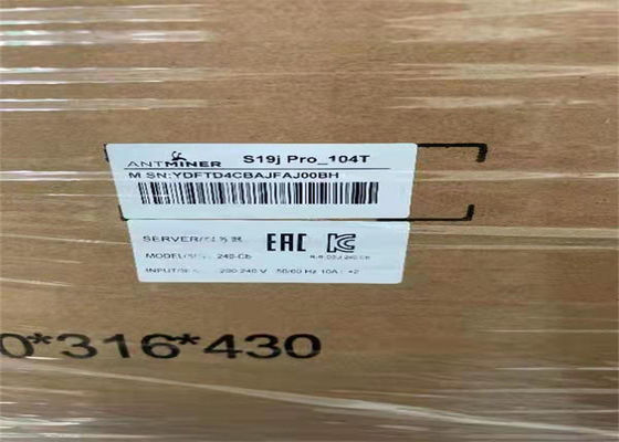 ईथरनेट एएसआईसी बिटमैन Antखान में काम करनेवाला S19 Pro 3250W BTC प्रयुक्त खनन मशीन