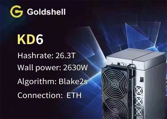 2630W Asic KDA माइनर 26.3TH/S गोल्डशेल KD6 सर्वर